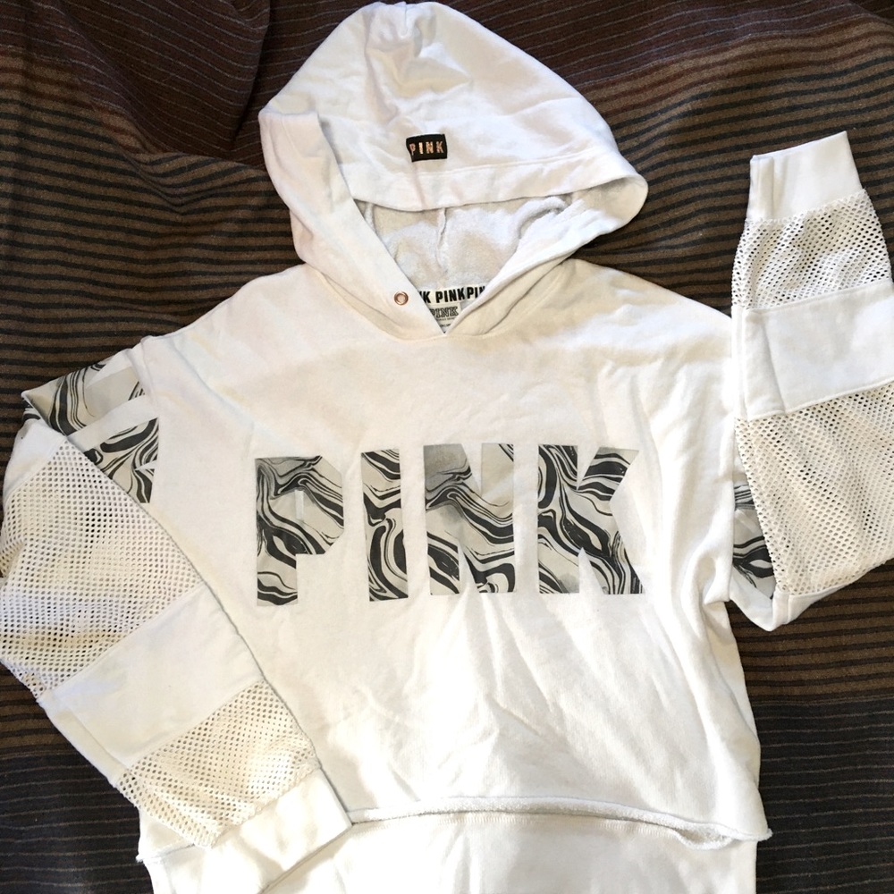 Cropped hooded sweatshirt